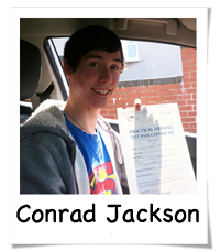 Conrad passed with Drive Ahead Driving School