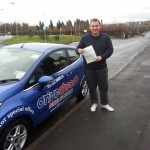 Mark passed his test in Stoke